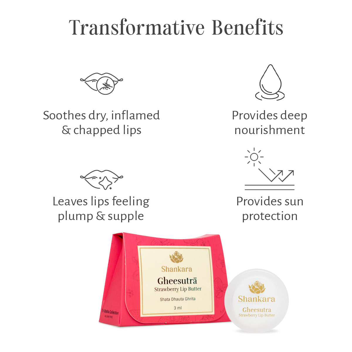 Sri Sri Tattva Gheesutrā Strawberry Lip Butter