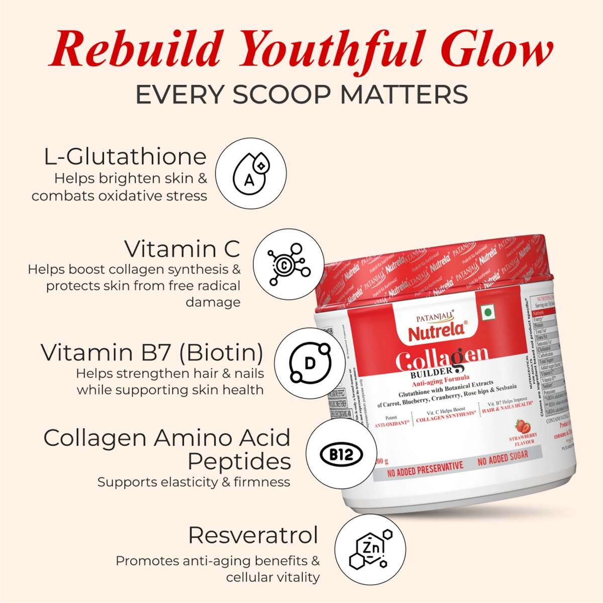 Patanjali Nutrela Collagen Build Powder