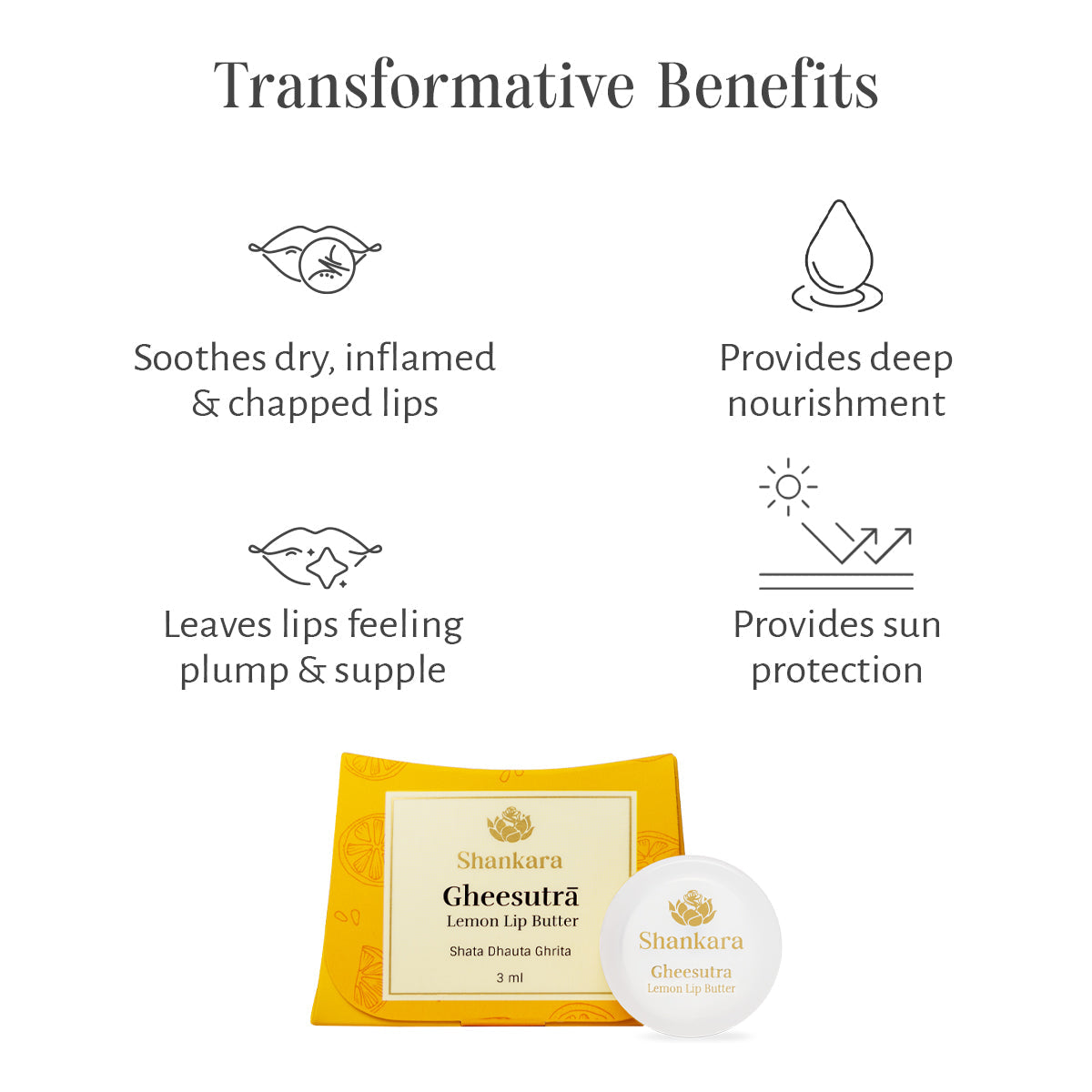 Sri Sri Tattva Gheesutrā Lemon Lip Butter