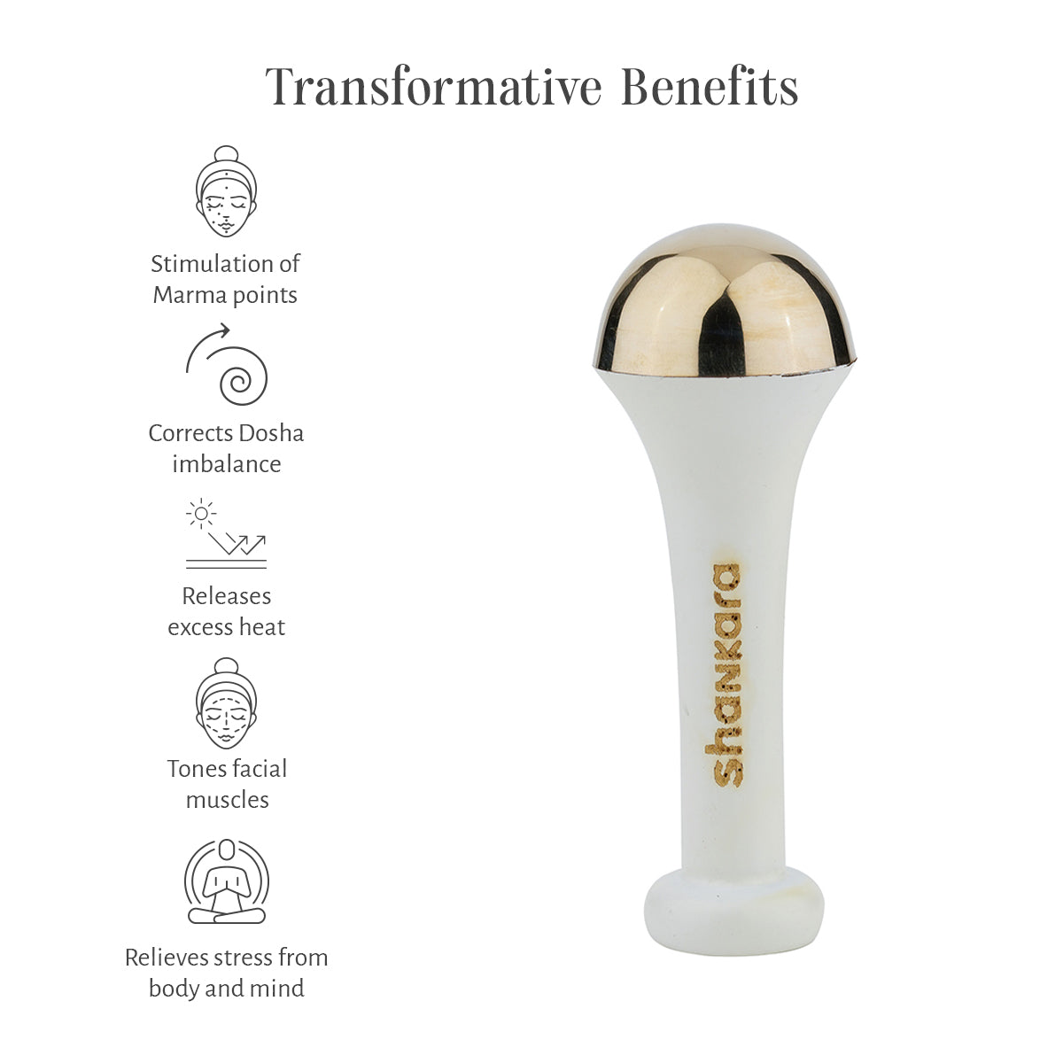 Sri Sri Tattva Kansa Massage Wand by Shankara