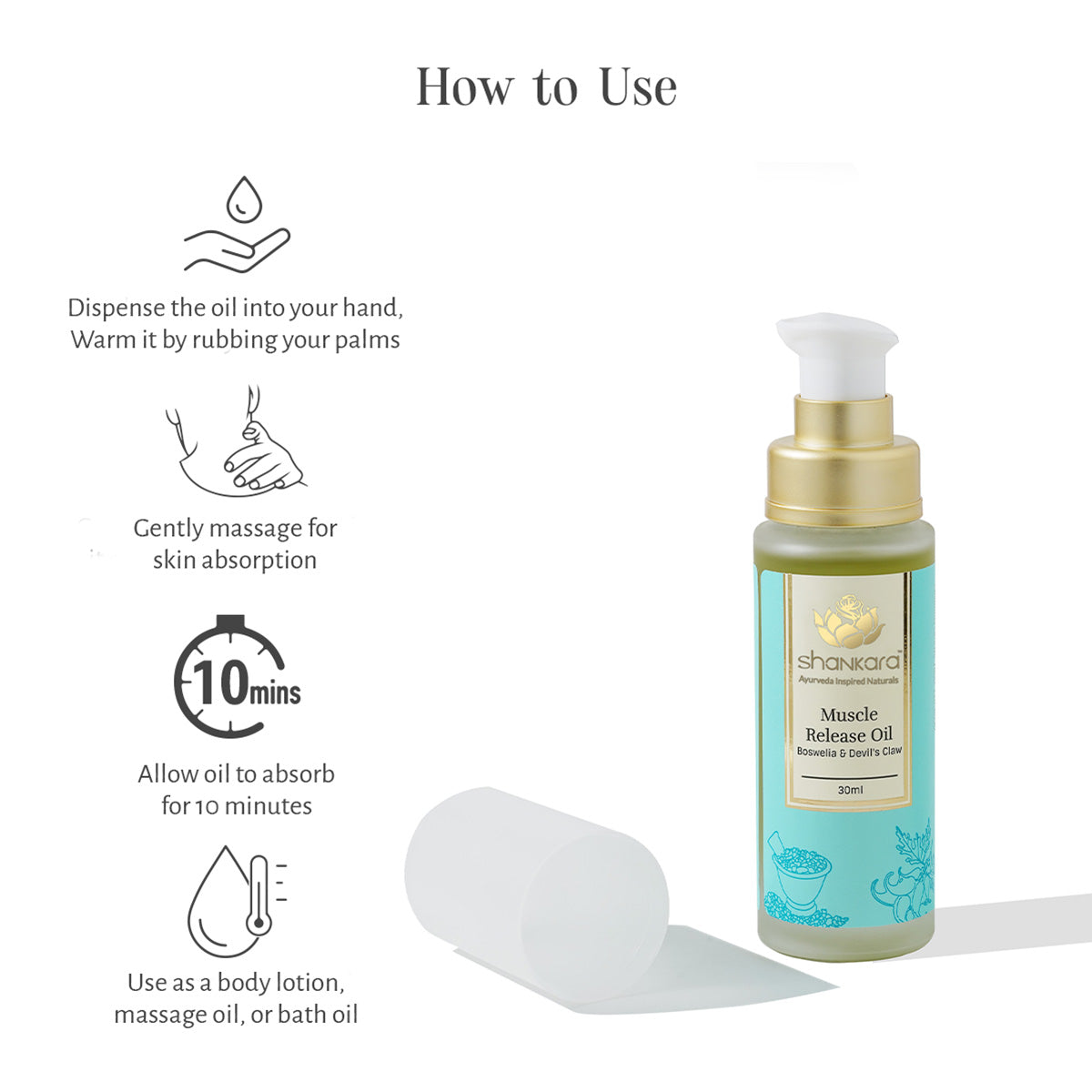 Sri Sri Tattva Muscle Release Oil, 30 ml by Shankara