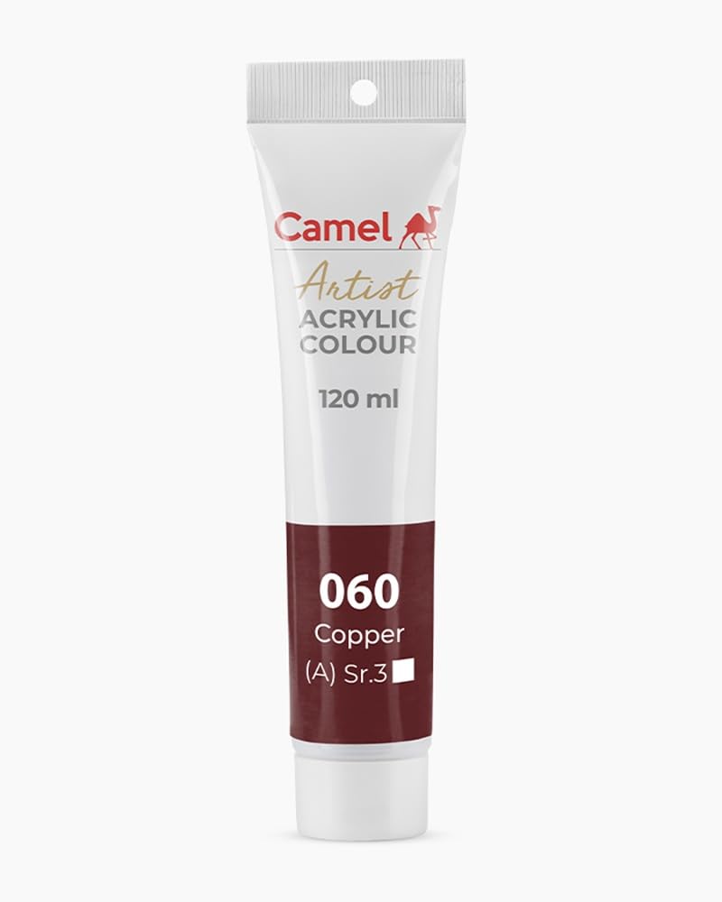 Camel Camlin Kokuyo Artist Acrylic Colour Tubes 120ml Copper 060