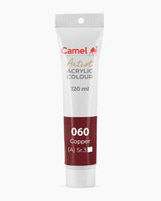 Camel Camlin Kokuyo Artist Acrylic Colour Tubes 120ml Copper 060