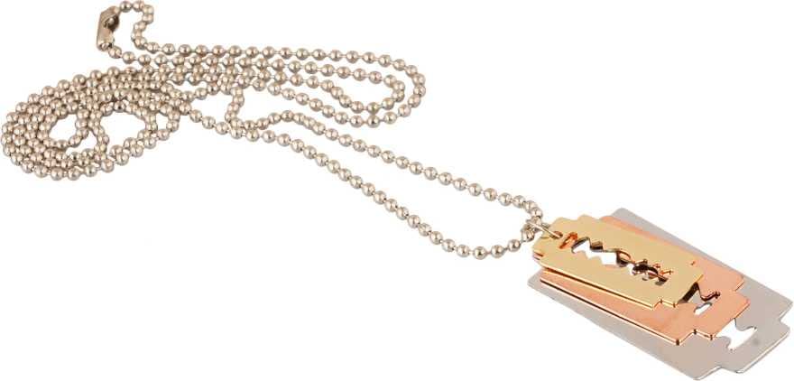 ASTRODIDI 3 Colour Tone Flat Blade Design Chain Pendant Locket Chain for Men and Boys