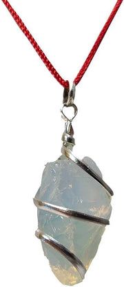 AstroDidi Moonstone Pendant Wire Wrapped Chandrakant Stone