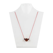 Astrodidi 5 Mukhi Nepali Rudraksha Five Face Rudraksh with Two Red Chandan Beads Lab Certified |Astrological Benefits | Positive Energy (Colour: Brown, Shape: Round)