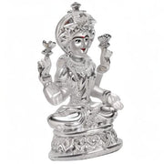 DIVINITI Lakshmi Idol for Home Decor 999 Silver Plated Sculpture of Maa Lakshmi Figurine Idol for Home, Office, Temple and Table Decoration Religious Idol for Pooja, Gift (5.7 CM X 6 CM)