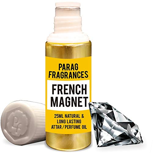 Parag Fragrances Grade 1 French Magnet Purest Natural Attar/Perfume Oil/Fragrance Oil 25Ml (Naturally Processed And Bhapka Distilled Attar) Alcohol Free And Undiluted Version