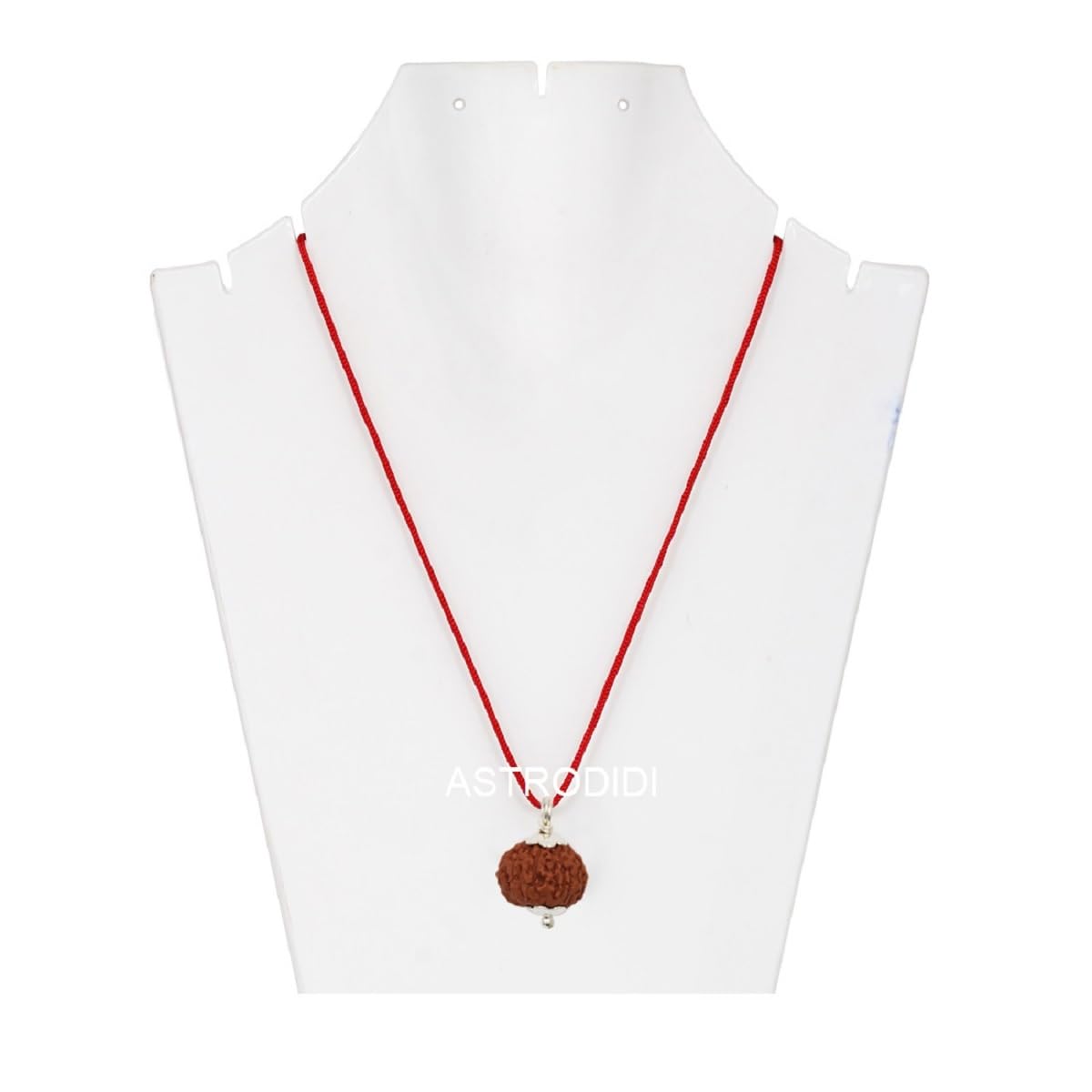 ASTRODIDI 7 Mukhi Rudraksha Original Certified Java Seven Face Small Size Silver Coated Pendant with Lab Report | Astrological Benefits | Unisex Design for Men & Women