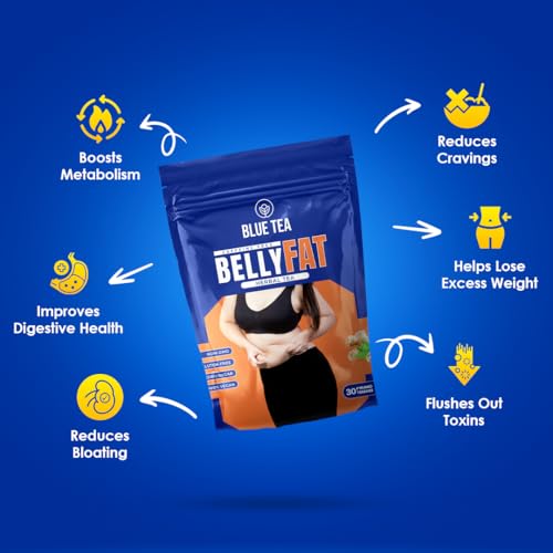 BLUE TEA - Combo of Dandelion Root Tea (100 grams) & Belly Tea (30 Teabags)