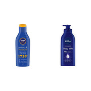NIVEA SPF 50 Sun Lotion 125 ml + Body Milk 600 ml
