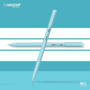 Hauser XO 0.7mm Ball Pen | Blue Ink | Smooth Low Viscosity Ink | Matte Finish | Durable Tip | Pack of 10