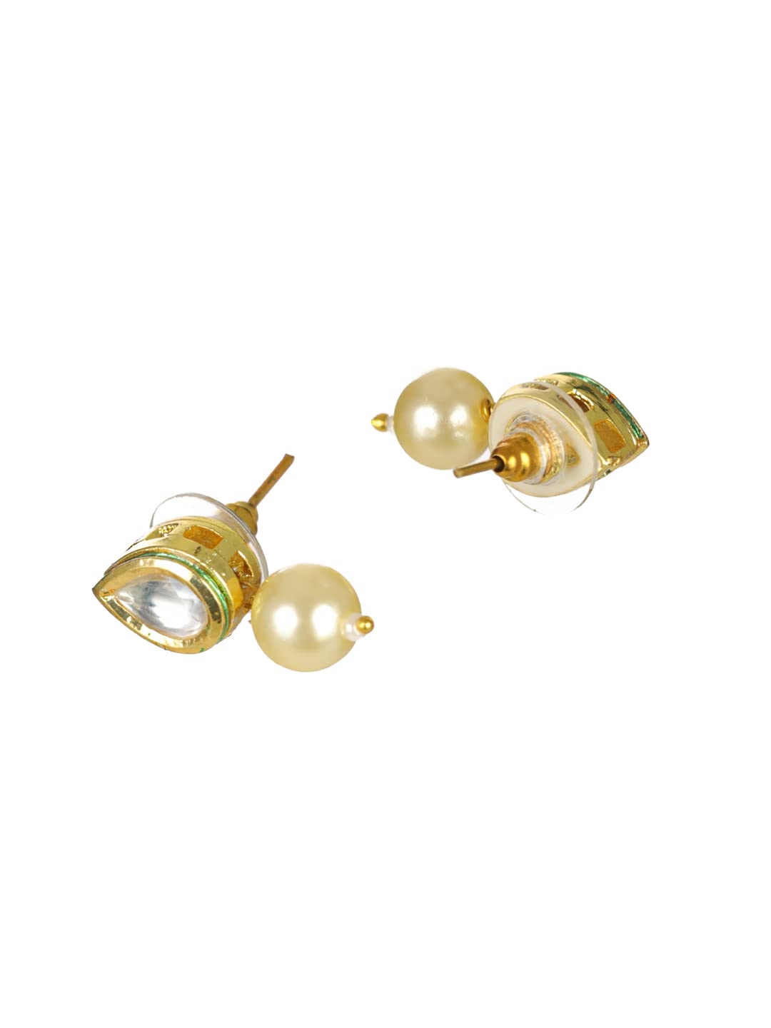Priyaasi Kundan Pearl Black Bead Gold-Plated Mangalsutra
