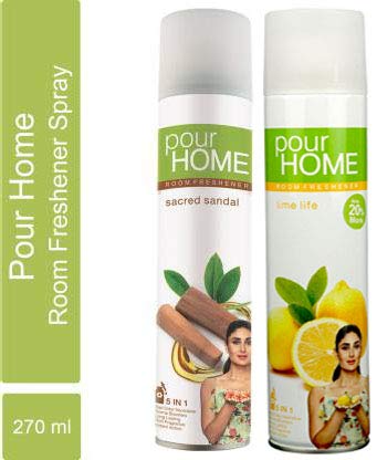 Pour Home Room Freshener Sacred Sandal + Lime Life 270 Ml (Pack of 2) Spray