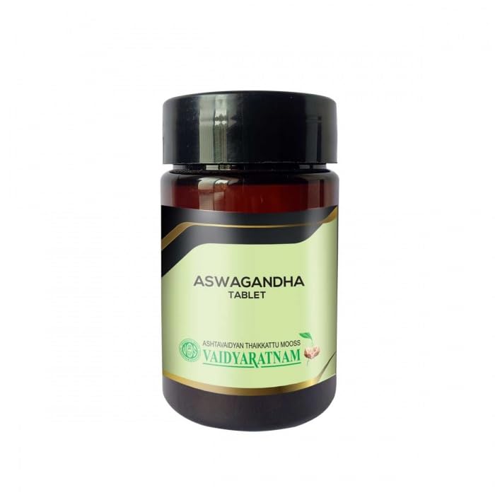 Ashwagandha Tablet | Natural Stress Relief & Energy Booster | Adaptogenic Support for Strength, Immunity & Vitality | Pure Ayurvedic Formula by VAIDYARATNAM