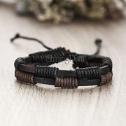 Shining Diva Fashion Genuine Leather Bracelet Wraps Casual Skin Friendly Bracelets for Men Boys