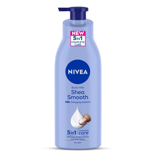NIVEA Body Lotion for Dry Skin, Shea Smooth, with Shea Butter, For Men & Women, 400 ml & NIVEA Sun Lotion, SPF 50, with UVA & UVB Protection, Water Resistant Sunscreen for Men & Women, 75 ml
