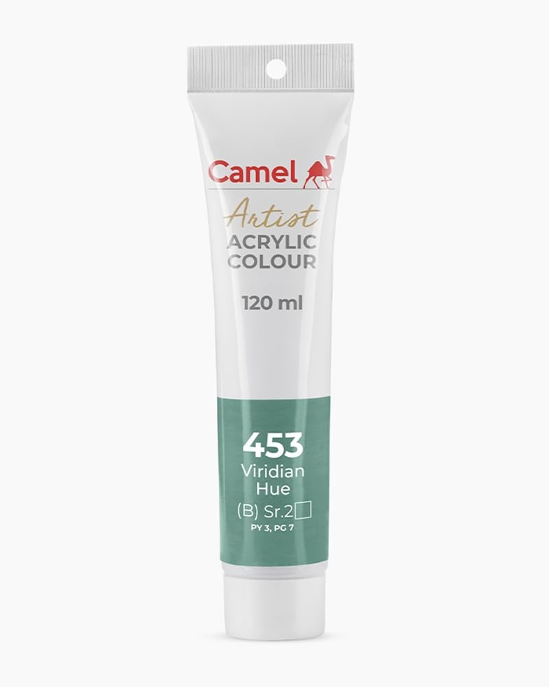 Camel Camlin Kokuyo Artist Acrylic Colour Tubes 120ml Aqua Green 009