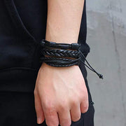 6pcs Latest Collection Genuine Leather Bracelet Wraps Casual Wear Skin Friendly Stylish Bracelets for Men Boys by Shining Diva Fashion