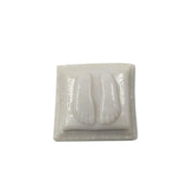 SHINDE EXPORTS Marble charan paduka for god puja (5x5cm White)