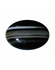ASTRODIDI Black Sulemani Hakik Stone with Lab Report | Other Name of This Gemstone Aqeeq Agate Black Akik Kala Haqiq (6-8 Carat)