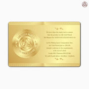 Diviniti Om with Gayatri Mantra Rudraksha Rakhi with 24K Gold Plated Foil Divine Raksha Bandhan Gift