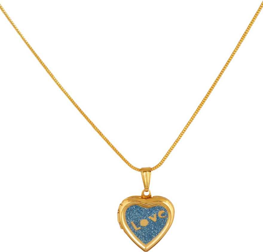 ASTRODIDI Heart Shape Lovely Photo added Love Pendant Locket With Chain Gold Plated Fashionable Openable Locket For Girl and Women