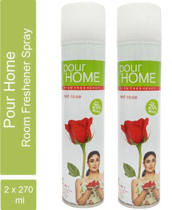 Pour Home Room Freshener Red Rose 270 Ml (Pack of 2) Spray