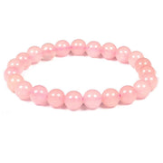 ASTRODIDI Rose Quartz Crystal Healing Love Stone Bracelet | Original Rose Quartz Love Attraction Handmade Stretchable 8 mm Beads Gemstone Bracelet