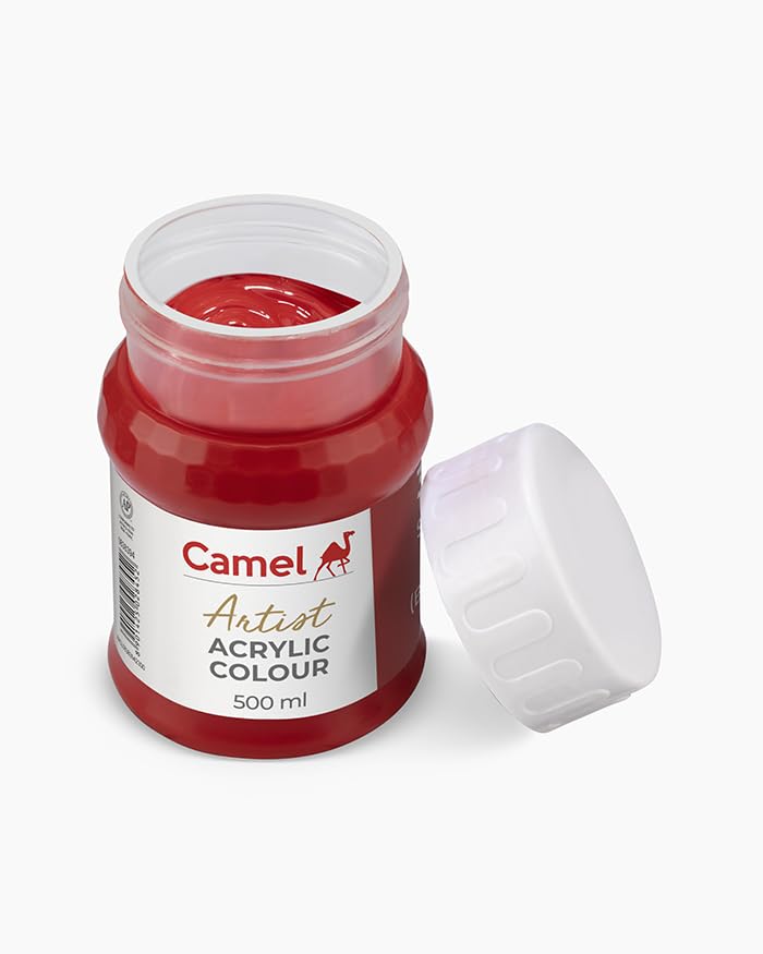 Camel Camlin Kokuyo Artist Acrylic Colour (Permanent Orange, 500 ml, Series 2)