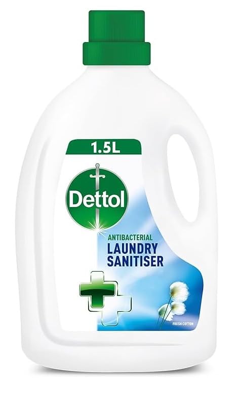 Dettol Anti Bacterial Fresh Cotton Liquid Laundry Sanitiser Cleanser - 1.5 L
