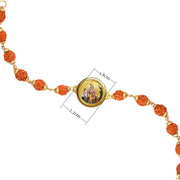 Diviniti krishna with Surbhi Cow Rudraksha Rakhi with 24K Gold Plated Foil Divine Raksha Bandhan Gift