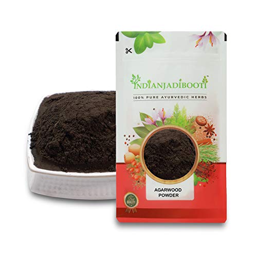 Indian Jadi Booti Pure Agarwood Powder (Oudh/Agar) for Spiritual Focus & Deep Meditation - 100% Raw Aquilaria Agallocha Dust for Incense, Havan & Aroma Therapy - 100g
