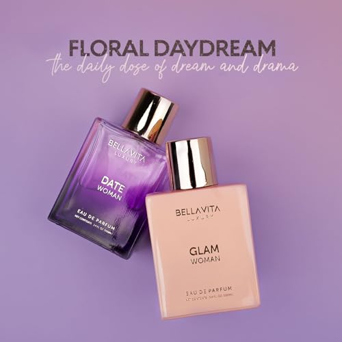 Bella Vita Luxury Glam Woman Liquid Eau De Parfum Date Woman Eau De Parfum With Pink Pepper Jasmine & Vanillapremium Long Lasting Floral & Fruity Fragrance For Women 100Ml