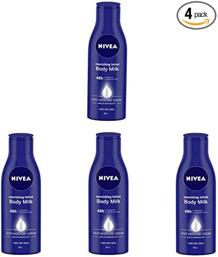 NIVEA Body Milk Nourishing Lotion 75 ml (Pack of 4) #102 (300 ml)