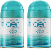 Godrej aer Matic Refill - Automatic Room Fresheners | Cool Surf Blue | 2200 Sprays Guaranteed | Lasts up to 60 days (210ml) (Pack of 2)