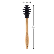 Urban Platter Silicone Dipper for Honey,Maple Syrup, Molasses, Melted Chocolate, Caramel Dippers Server [with Wooden Handle, Easy to Clean, Perfect for Non-Stick Utensils, Heat-Resistant]