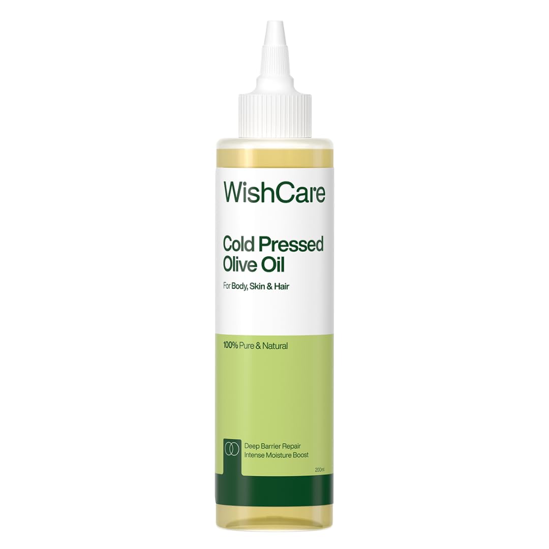 WishCare® 100% Pure Premium Cold Pressed Olive Oil for Hair & Skin - 200ml
