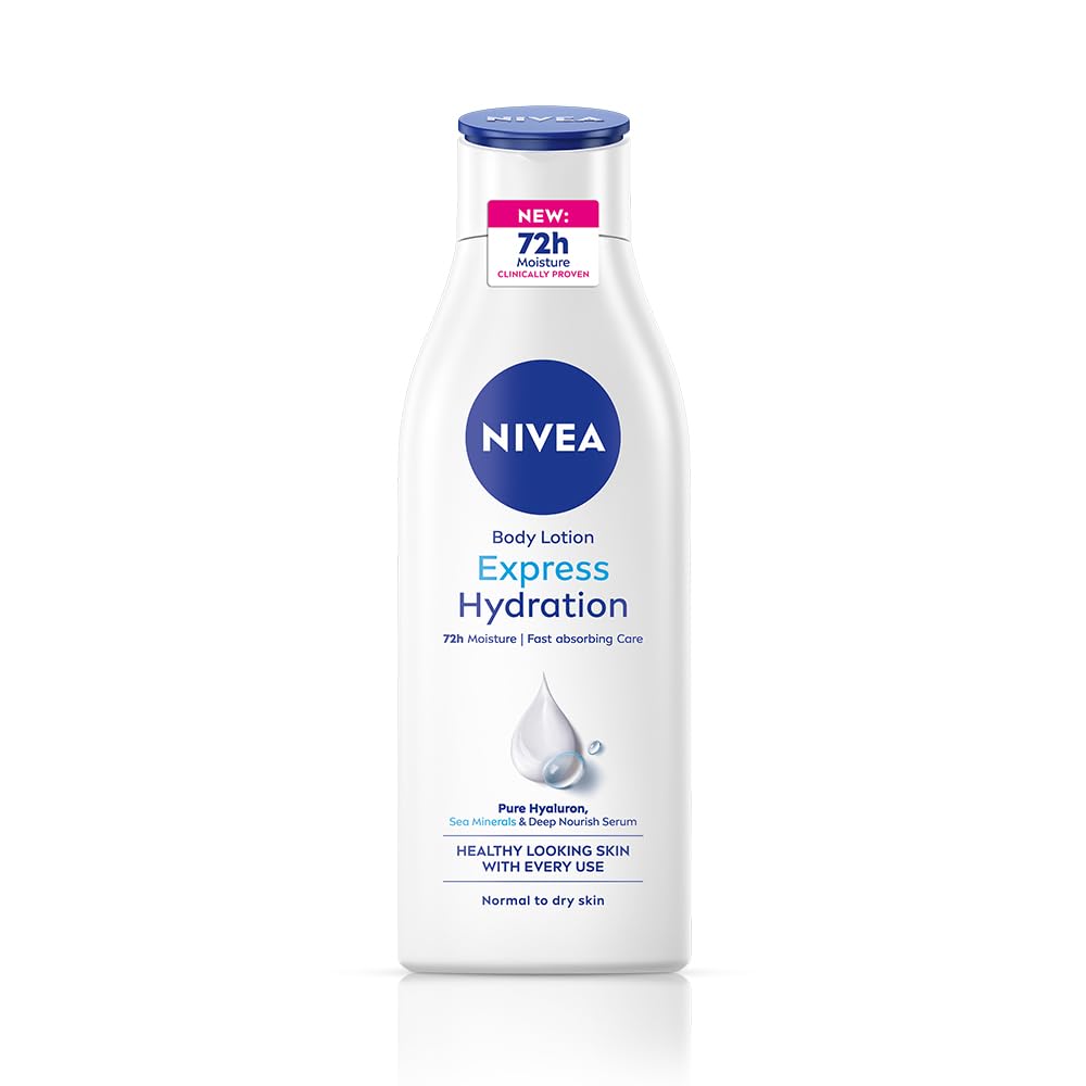 NIVEA Body Lotion For Men & Women, Express Hydration, for Fast Absorption, 200 ml