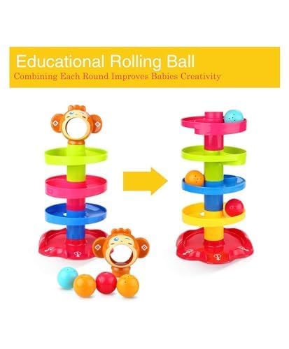 Toy Imagine Ball Drop & Roll Ramp Game | Swirling Tower Toy with Balls for Kids Age 2-5 Years | Motor Skill Development Ball Activity Toy for Babies & Toddlers | Colorful Ball Drop Toy (Pack of 2)