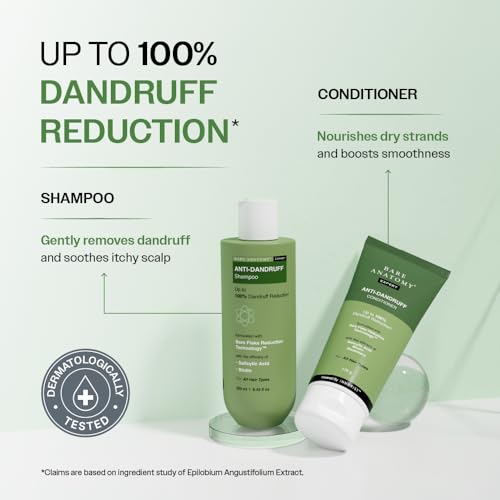 Bare Anatomy Anti Dandruff Shampoo & Hair Conditioner Combo | Helps Manage Flakes, Moisturizes & Reduces Frizz | 250 ml + 175 gm