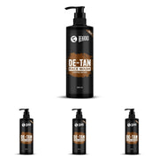 BEARDO DeTan Face Wash for Men, 200ml | Coffee Facewash, Aloe Vera, Vitamin E | Helps to Reduce Tan | Exfoliates & Hydrates for Smooth & Oil Free Skin (Pack of 4)