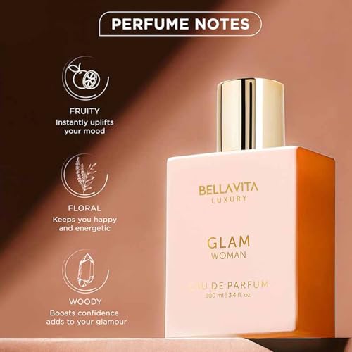 Bella Vita Luxury Glam Woman Liquid Eau De Parfum Date Woman Eau De Parfum With Pink Pepper Jasmine & Vanillapremium Long Lasting Floral & Fruity Fragrance For Women 100Ml