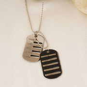 ASTRODIDI Stylish Trending Look Silver and Black Pendant with Chain For Girl and Boys