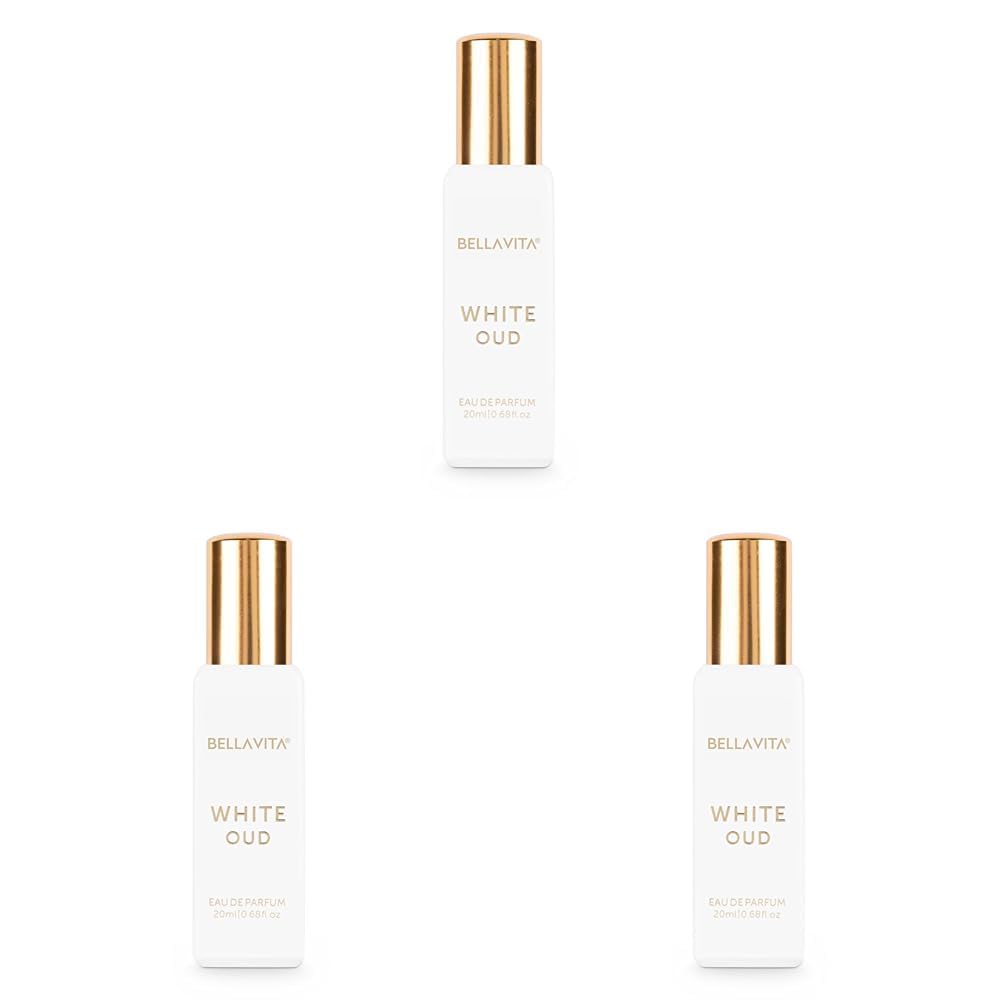 Bella Vita Luxury White Oud Unisex Eau De Liquid Perfume With Orange,Patchouli,Musk|Premium, Long Lasting Oud & Fruity Fragrance For Unisex, 20Ml (Pack Of 3)