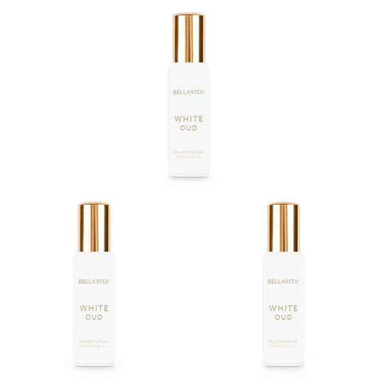 Bella Vita Luxury White Oud Unisex Eau De Liquid Perfume With Orange,Patchouli,Musk|Premium, Long Lasting Oud & Fruity Fragrance For Unisex, 20Ml (Pack Of 3)