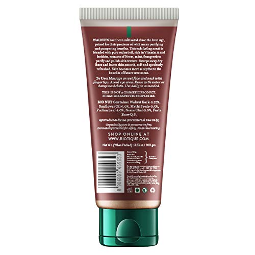 Biotique Walnut Exfoliating & Polishing Face Scrub For Normal to Dry Skin, 100gm (Pack of 2)