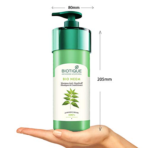 Biotique Fresh Neem Anti Dandruff Shampoo and Conditioner | Controls Dandruff | Eliminates Dryness, Flaking, and Itching | Hair Looks Fresh and Lustrous |Suitable for All Skin Types | 800ml
