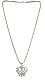 ASTRODIDI Stainless Steel High Polished Punjabi Sikh Khanda Symbol Pendant with Chain