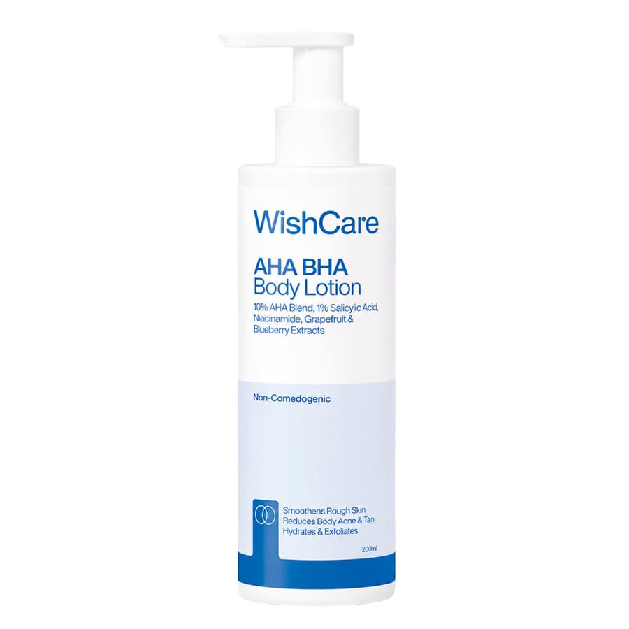 WishCare AHA BHA Body Lotion for Dry Skin, 200 ml